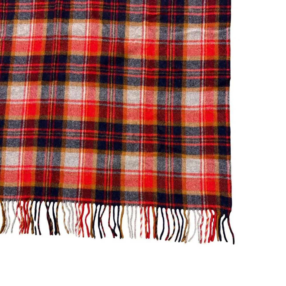 vintage pendleton pure virgin wool throw blanket made in usa red flannel 66